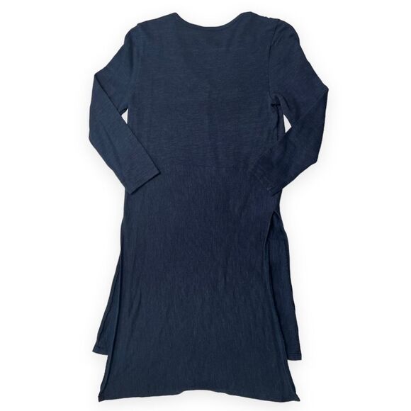 Akemi + Kin Anthropologie Savin Navy Embroidered Long Sleeve Tunic Knit Top - Picture 7 of 12